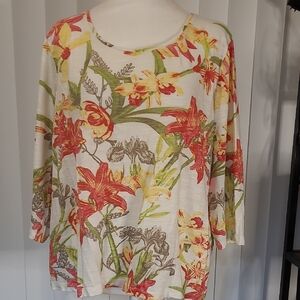 Chico's Floral Print Women's Top